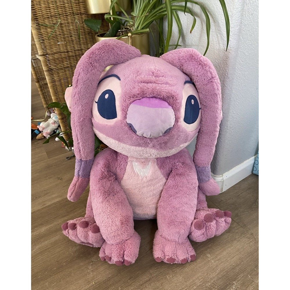 Disney Store Official Parks Angel Jumbo Plush 24 Pink Lilo Stitch Large Big 2 ft
